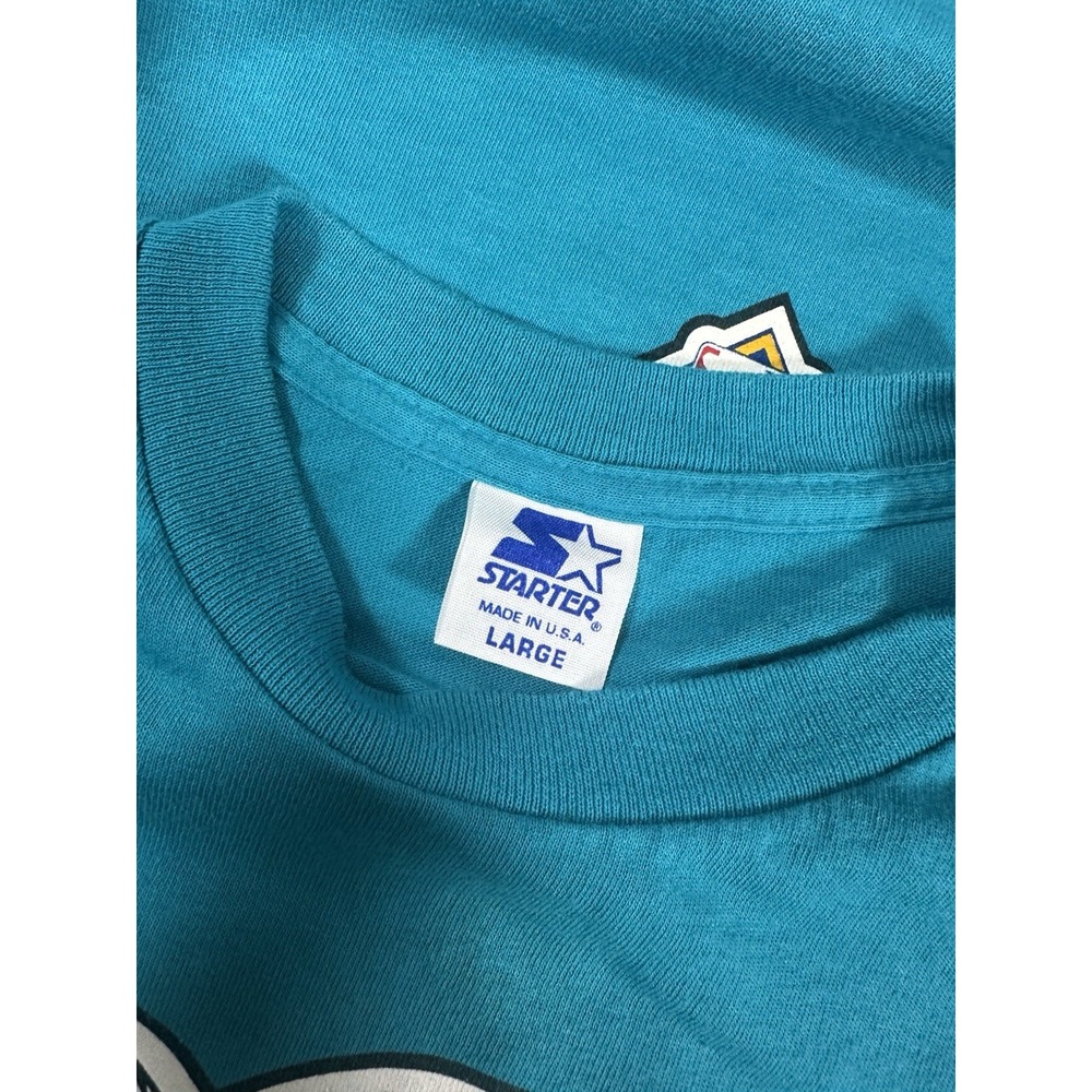 Vintage Starter MLB Florida Marlins 1997 World Series Baseball Shirt Large Auto - Picture 6 of 9
